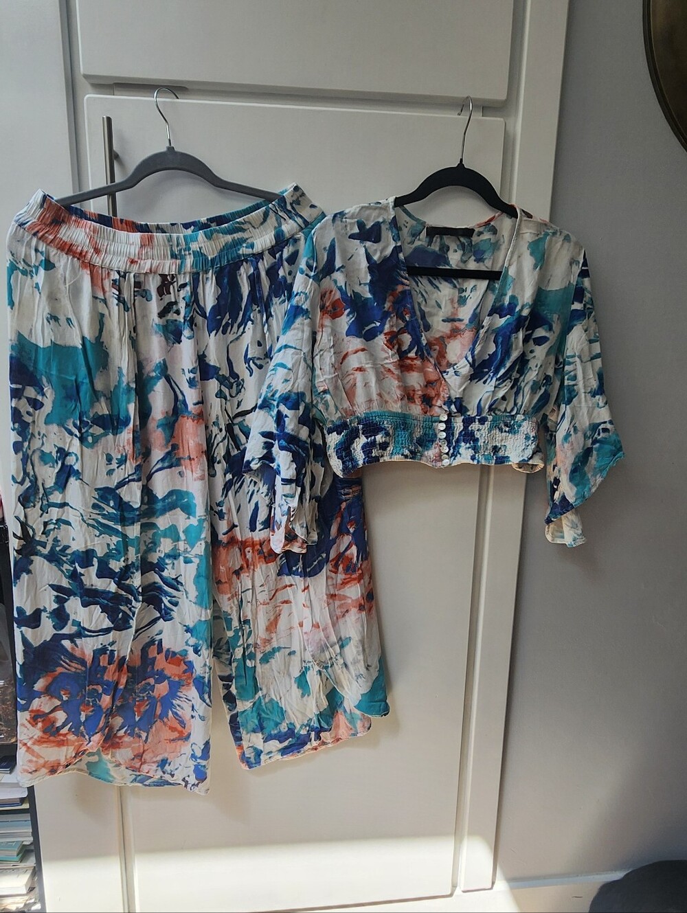 2 Pc Beach Pant And Crop Top
